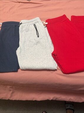Kids Fleece Jogger bundle - Red, Gray, Navy